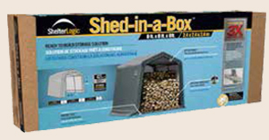 тентовые сараи Shelter Logic упакованы в удобную коробку